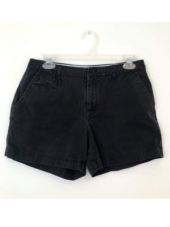 Tommy Hilfiger Pants - TOMMY HILFIGER Solid Black 100% Cotton Five Pocket Chino Shorts 4 in 4" In sz 4